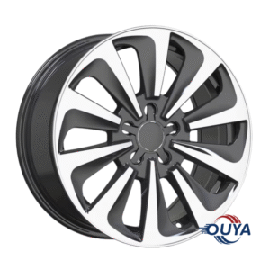 17 inch 5x112 rims car rims white black machined for Audi rims